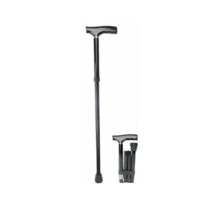 Folding Walking Stick, Black