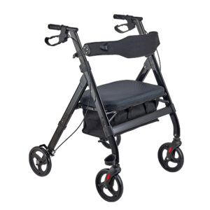 Heavy-Duty Aluminium Rollator with Seat