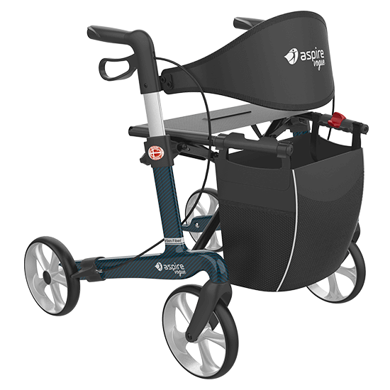 Aspire Vogue Carbon Fibre Seat Walker Rollator2