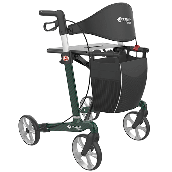 Aspire Vogue Carbon Fibre Seat Walker Rollator3