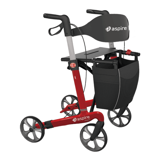 Aspire Vogue Carbon Fibre Seat Walker Rollator4