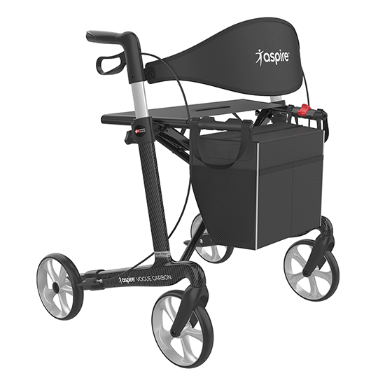 Aspire Vogue Carbon Fibre Seat Walker Rollator7
