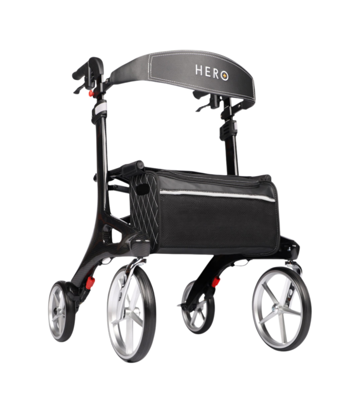 Hero Medical Outdoor Lite Seat Walker Carbon Fibre
