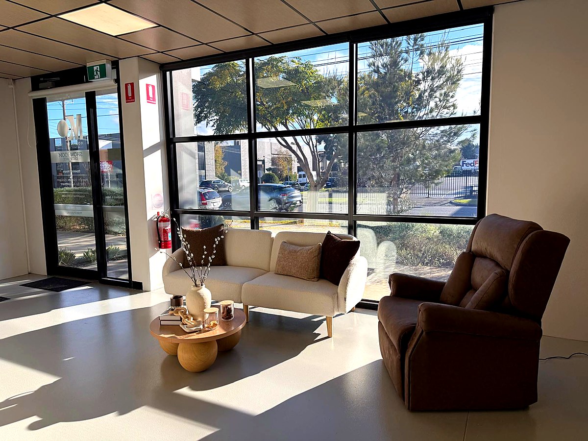 The welcoming lobby at Mobility Co's Cheltenham showroom, near Sandringham